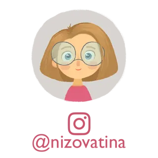 🎨 мультфильм, девочка, очки, улыбка, милый telegram sticker