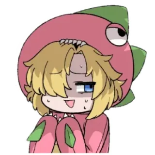 ⭐️ Аниме, Динозавр, Персонаж, Худи, Каваий, Милый telegram sticker