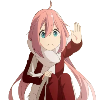🛑 动漫, 女孩, 粉色头发, 卡通, 角色 telegram sticker