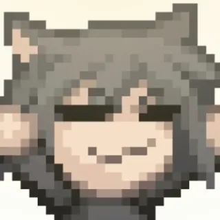 🦔 pixel art, cat girl, anime, cute, kawaii whatsapp sticker