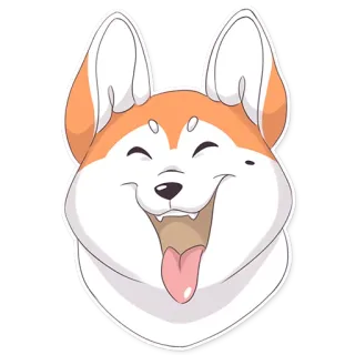 😝 dog, animal, happy, cute, pet, cartoon telegram sticker