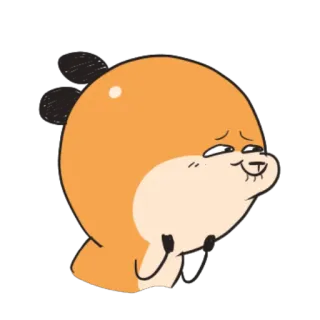 😜 Phim hoạt hình, Động vật, Nhân vật, Dễ thương, Màu cam, Linh vật telegram sticker