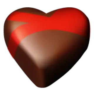 🍫 coração, chocolate, doce, dia dos namorados, amor, doce telegram sticker
