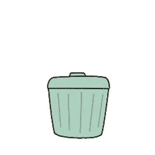 🫣 poubelle, ordures, recyclage, bac, benne à ordures, déchets, conteneur whatsapp sticker