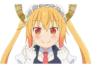 😆 Tohru Miss Kobayashi's Dragon Maid Anime, Dragon, Mignon, Maid, Manga, Tohru, Kawaii whatsapp sticker