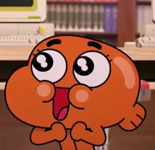 🤩 Darwin Watterson The Amazing World of Gumball kartun, ikan, oranye, bahagia, imut, acara TV, animasi whatsapp sticker
