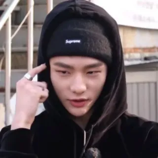 🐹 Supreme personne, portrait, bonnet, sweat à capuche, streetwear, chapeau telegram sticker