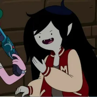 🖤 Marceline Adventure Time мультфильм, вампир, Марселин, Время приключений, персонаж, анимированный telegram sticker