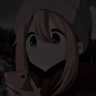 🐝 Anime, Mädchen, Winter, Mütze, Cartoon telegram sticker