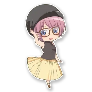 😄 anime, cartoon, cute, girl, chibi telegram sticker