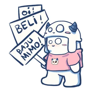 🤣 oi!
BELI!
BAJU
MIMO! cartoon, cute, kawaii, shopping, anime, monster telegram sticker
