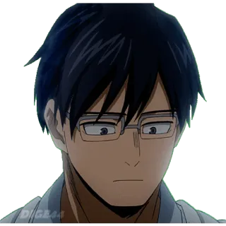 😟 Tenya Iida My Hero Academia Anime, My Hero Academia, Tenya Iida, Iida, Personaggio, Occhiali, Serio telegram sticker