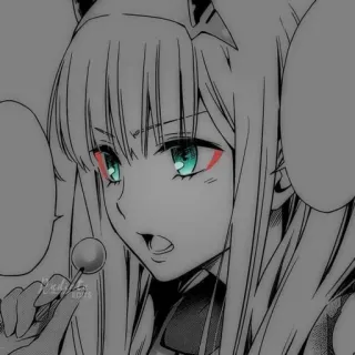 😂 Zero Two Darling in the Franxx Anime, Manga, Zero Two, Darling in the Franxx, Kawaii, Waifu whatsapp sticker