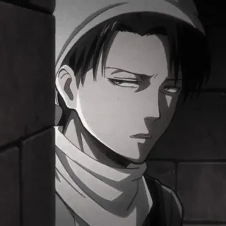 🍷 Levi Ackerman Attack on Titan anime, character, levi, attack on titan, aot telegram sticker