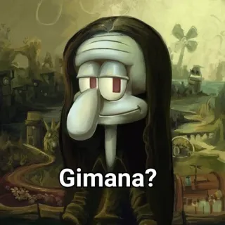 🌟 Squidward Spongebob Squarepants Gimana? Carlo, Bob l'éponge, Dessin animé, Meme, Drôle, Personnage whatsapp sticker