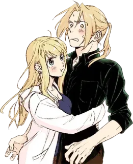 ❤️ Anime, Coppia, Romance, Illustrazione, Cartone animato telegram sticker