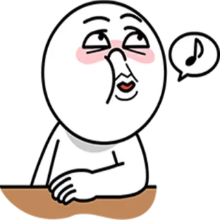 😚 Cartone animato, Omino stilizzato, Espressione, Divertente, Emoji, Musica telegram sticker