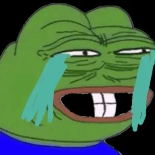 😂 Pepe the Frog 페페, 개구리, 밈, 우는, 인터넷 밈 telegram sticker
