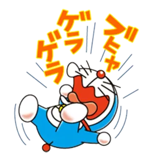 😖 Doraemon ゲラゲラ ドラえもん, アニメ, 漫画, ロボット猫, 日本 whatsapp sticker
