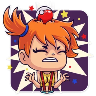 🤯 Misty Pokemon Мисти, Покемон, Мультфильм, Наклейка telegram sticker