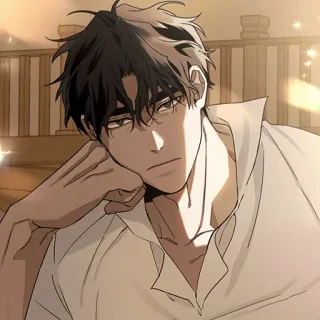 ♠️ uomo, bello, illustrazione, ritratto telegram sticker