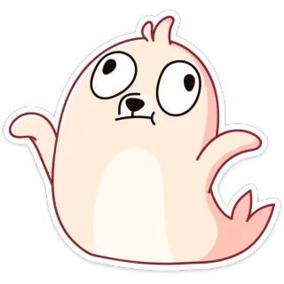 🤷‍♂️ Kreskówka, Postać, Słodki, Śmieszne, Naklejka, Wytrzeszczone oczy telegram sticker