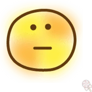 🍥 Emoji, Faccia, Neutro, Giallo, Espressione, Sticker telegram sticker