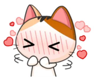 😍 고양이, 이모티콘, 하트, 사랑, 귀여운, 스티커 telegram sticker