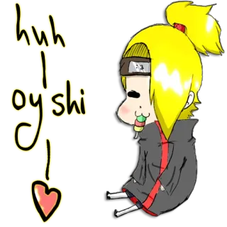 🍡 Deidara Naruto huh
oy
shi! Anime, Naruto, Deidara, Dibujo animado, Sticker whatsapp sticker