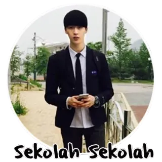 📚 Sekolah-Sekolah Nastolatek, Mundur szkolny, Męski, Koreański, Uczeń, Azjatycki whatsapp sticker