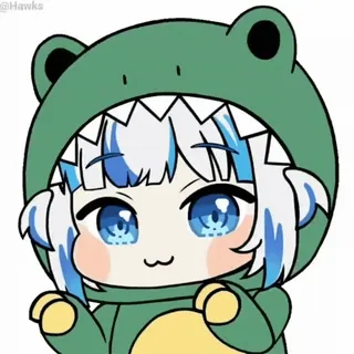 🦖 Gawr Gura Anime, Vtuber, Gawr Gura, Hai, Süß, Kawaii whatsapp sticker