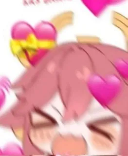 🌟 hati, cinta, imut, animasi, stiker, anime telegram sticker