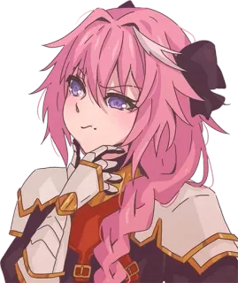 🤔 Astolfo Fate/Apocrypha anime, manga, pink hair, rider, trap telegram sticker