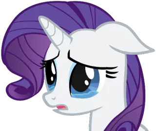 😢 Rarity My Little Pony Poni, Kartun, Menangis, Sedih, Kuda, Animasi, Binatang, My Little Pony telegram sticker