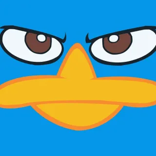 😐 Perry the Platypus Phineas and Ferb Perry l'ornithorynque, Phinéas et Ferb, Dessin animé, Ornithorynque, Agent P, Animation telegram sticker