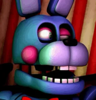 ⛓ Toy Bonnie Five Nights at Freddy's 2 Animatronique, Lapin, Jeu vidéo, Horreur, FNaF whatsapp sticker