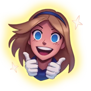 👍 Lux League of Legends Lux, League of Legends, pollice in su, emote, videogioco, personaggio, carino telegram sticker