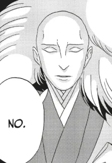 😑 NO. Manga, Nein, Charakter, Glatze telegram sticker