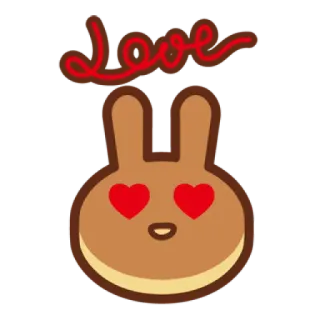 🥰 Love 사랑, 귀여운, 토끼, 카와이, 스티커, 만화 telegram sticker