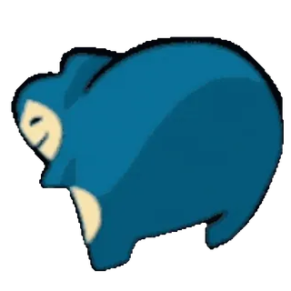 🕺 Snorlax Pokemon โปเกมอน, สนอร์แล็กซ์, ง่วง, ขี้เกียจ, น่ารัก, สีน้ำเงิน telegram sticker