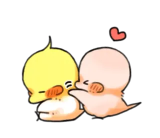😘 mignon, kawaii, amour, affection, coeur, dessin animé, amitié telegram sticker