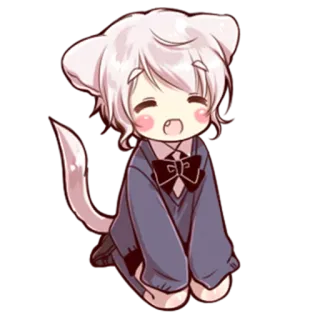 😸 Anime, Kawaii, Süß, Chibi, Manga, Katzenjunge telegram sticker