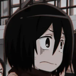 🀄 Mikasa Ackerman Attack on Titan Anime, Manga, Mikasa Ackerman, L'Attaque des Titans, Chibi, Sticker telegram sticker
