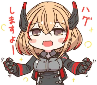 🤗 ハグしますよー Anime, Schattig, Kawaii, Knuffel, Cartoon whatsapp sticker