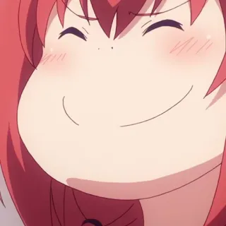 😊 anime, fofo, cabelo ruivo, desenho animado, feliz, sorriso, bochechas gordinhas telegram sticker