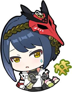 ❌ Kuki Shinobu Genshin Impact คุกิ ชิโนบุ, เก็นชิน อิมแพ็ค, จิบิ, หน้ากาก, โอนิ, วิดีโอเกม, ตัวละคร telegram sticker