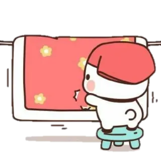 🐻 carino, animale, kawaii, cartone animato, adorabile, pesca, mochi telegram sticker