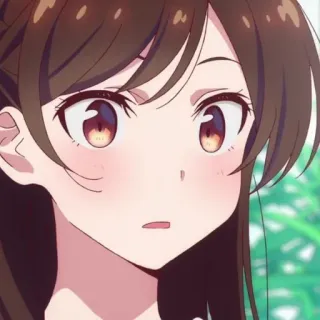 🍫 Chizuru Ichinose Rent-A-Girlfriend 애니메이션, 이치노세 치즈루, 여친, 빌리겠습니다, 와이푸, 귀여운, 여자 telegram sticker