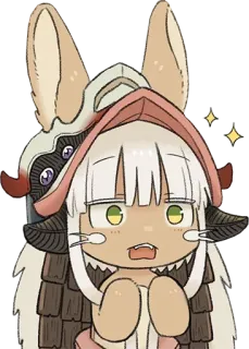 🤩 Nanachi Made in Abyss อนิเมะ, นานาจิ, ผ่าเหวนรก, จิบิ, น่ารัก whatsapp sticker