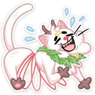 😂 Katze, Tier, süß, Cartoon, Aufkleber, lustig, verspielt telegram sticker